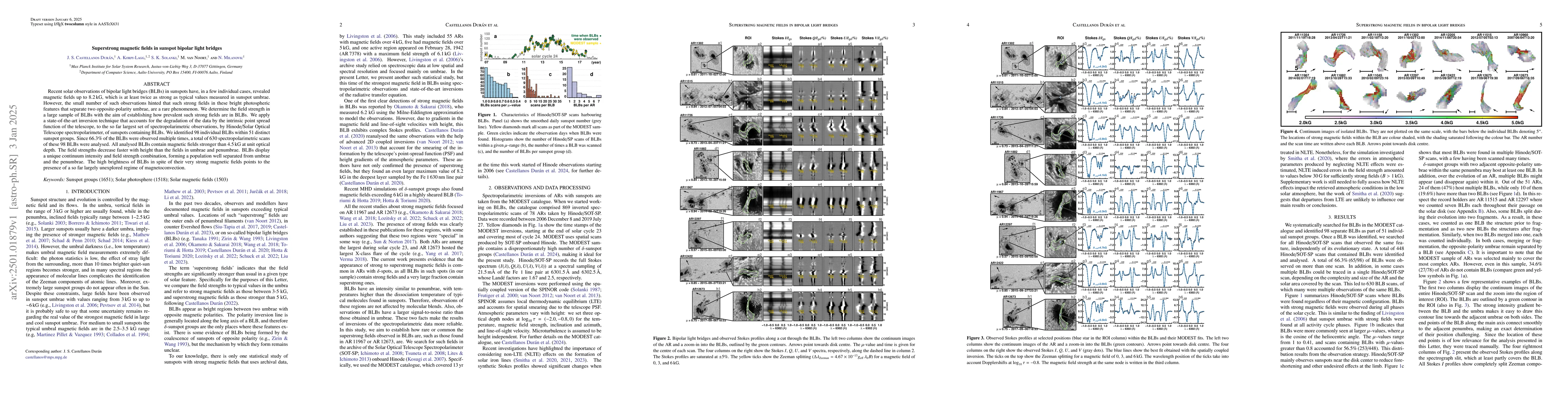 Thumbnail for Superstrong magnetic fields in sunspot bipolar light bridges