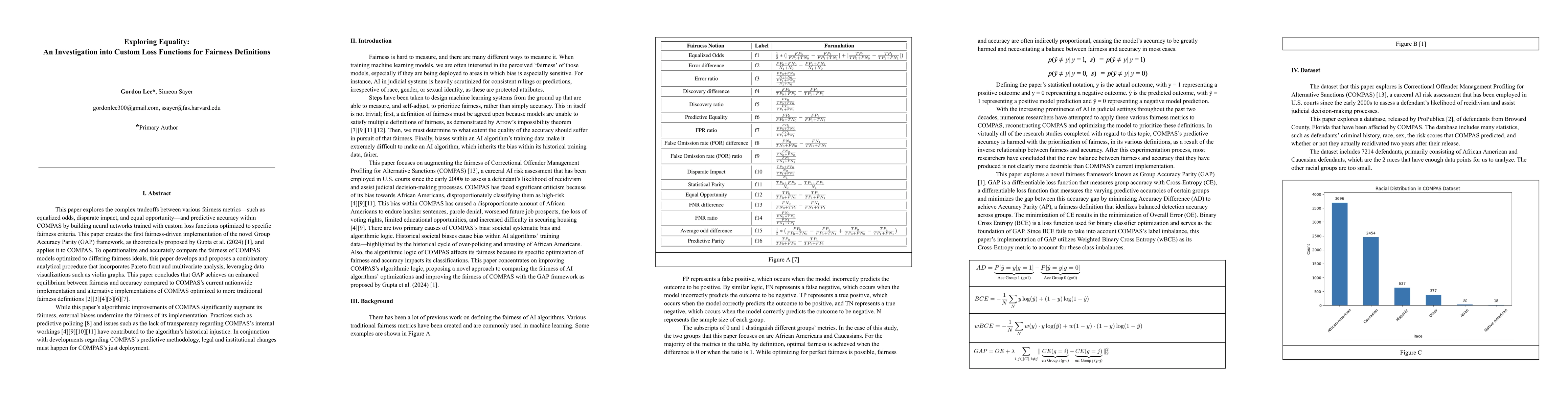 Thumbnail for Exploring Equality: An Investigation into Custom Loss Functions for
  Fairness Definitions