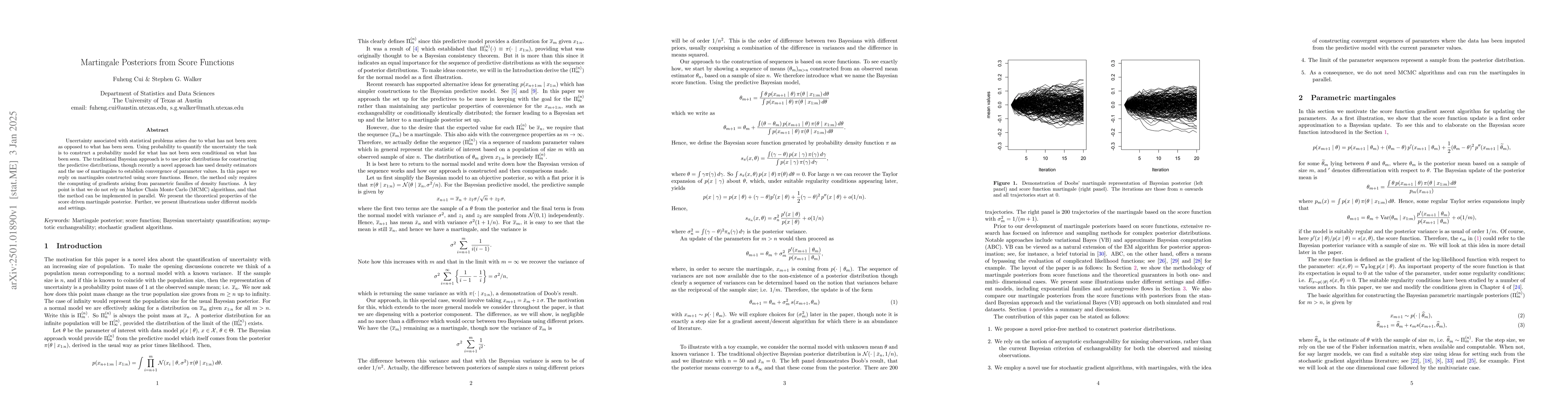 Thumbnail for Martingale Posteriors from Score Functions
