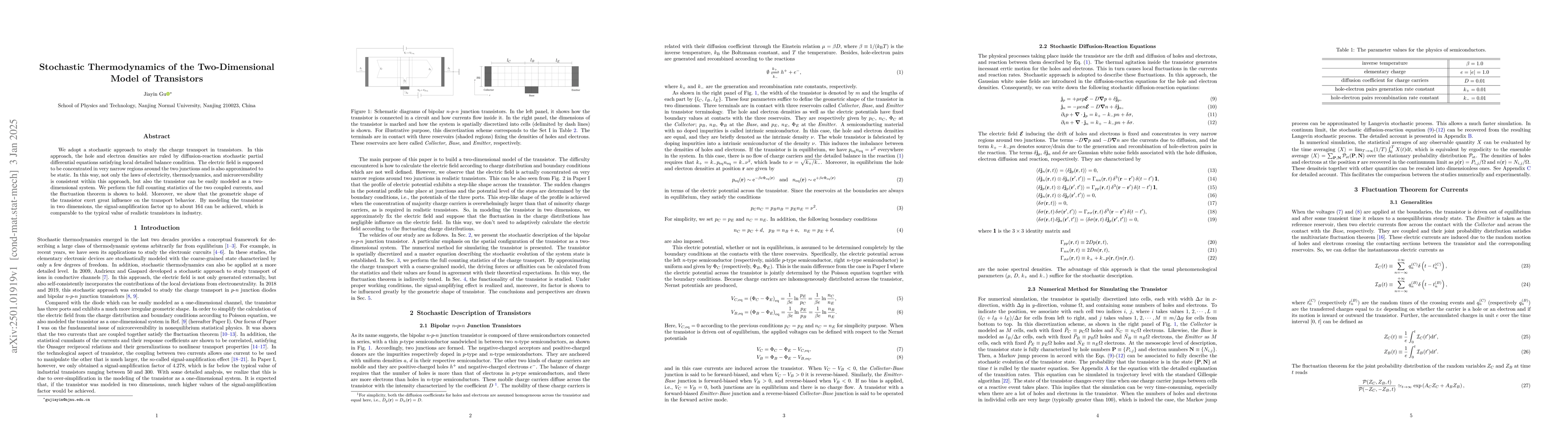 Thumbnail for Stochastic Thermodynamics of the Two-Dimensional Model of Transistors