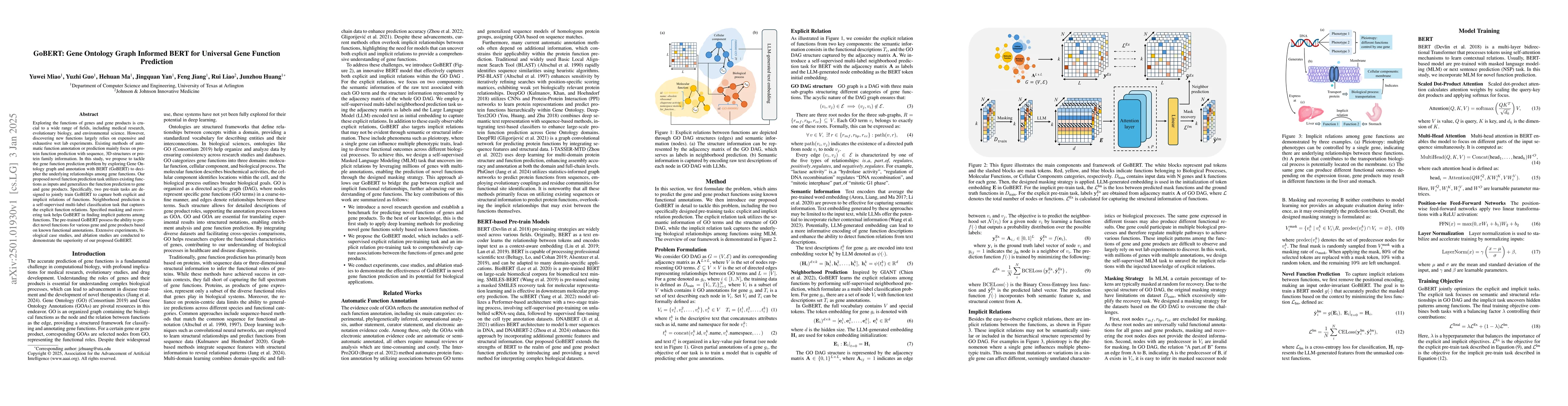 Thumbnail for GoBERT: Gene Ontology Graph Informed BERT for Universal Gene Function
  Prediction