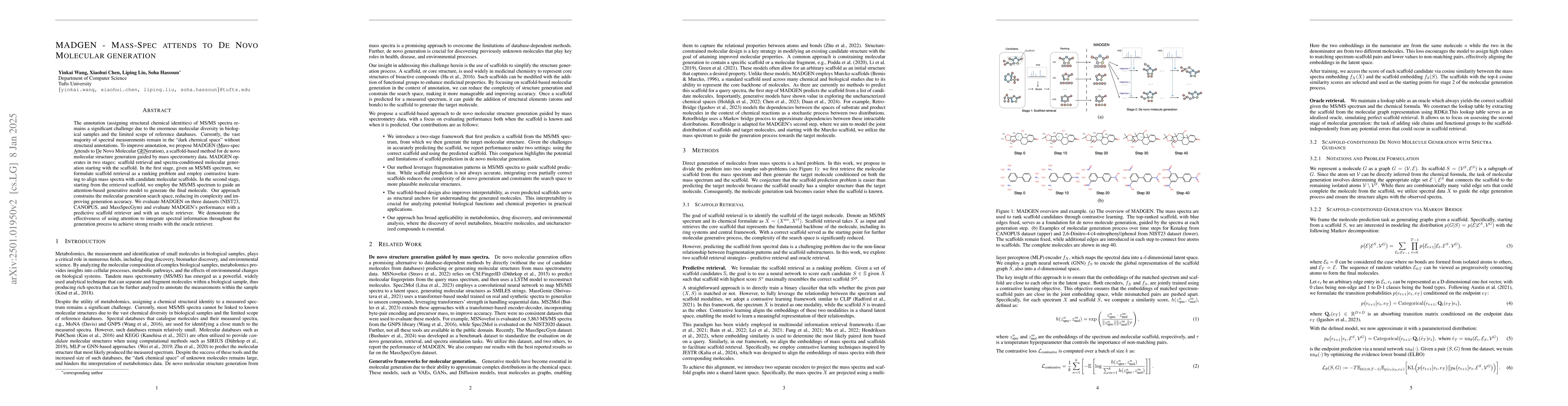 Thumbnail for MADGEN: Mass-Spec attends to De Novo Molecular generation