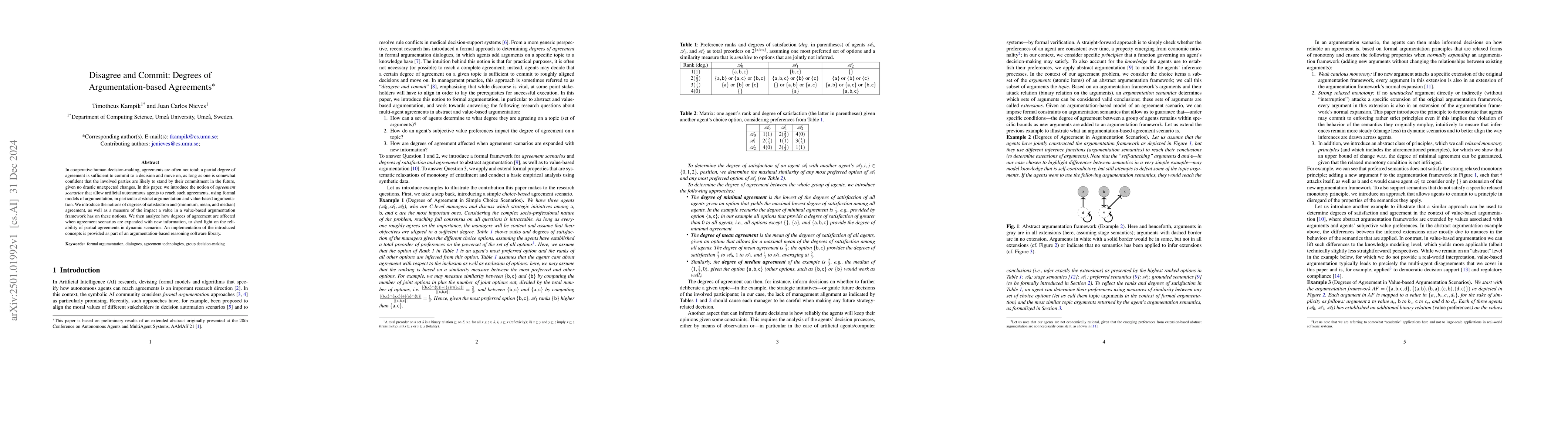 Thumbnail for Disagree and Commit: Degrees of Argumentation-based Agreements