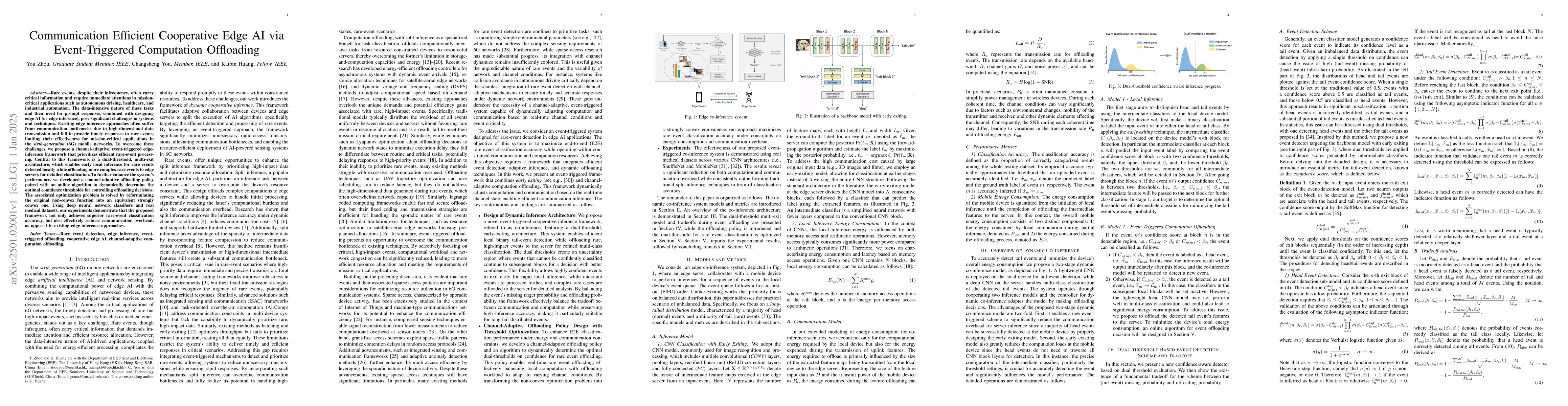 Thumbnail for Communication Efficient Cooperative Edge AI via Event-Triggered
  Computation Offloading