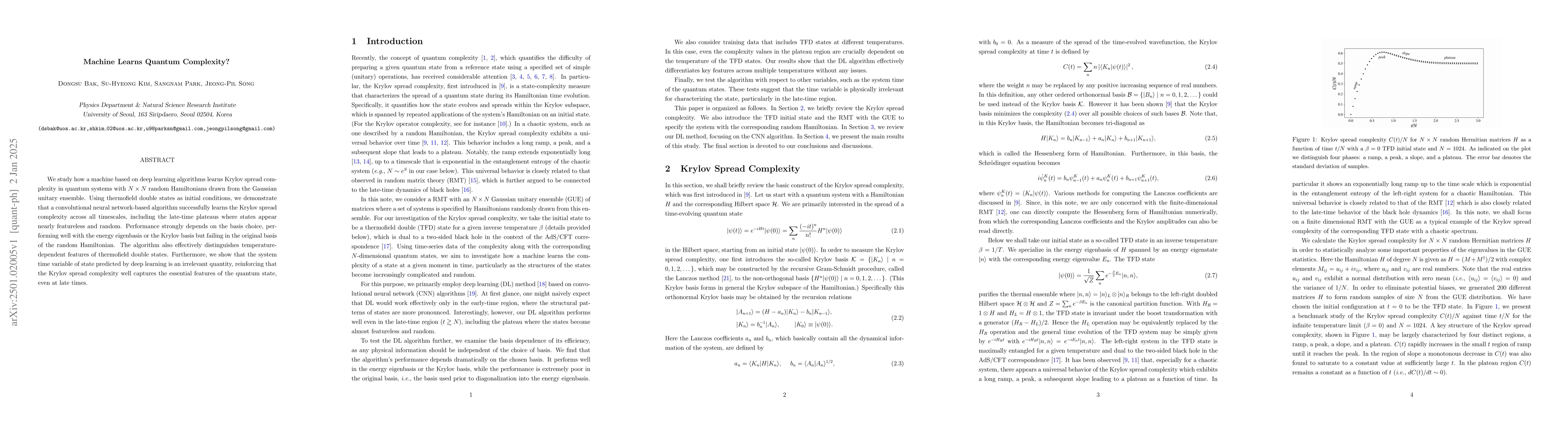 Thumbnail for Machine Learns Quantum Complexity?
