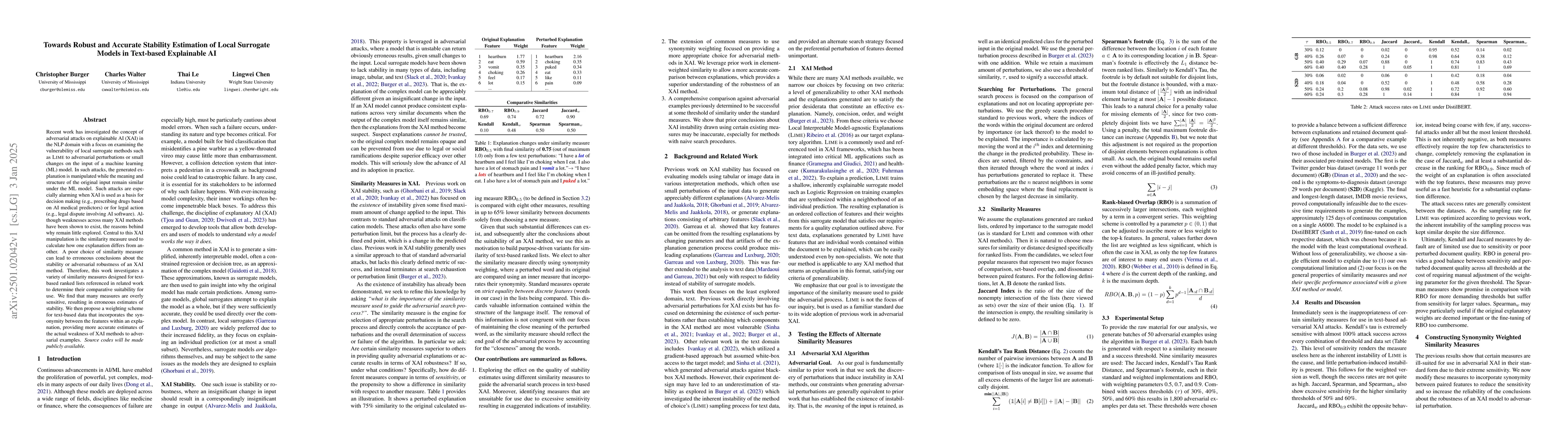 Thumbnail for Towards Robust and Accurate Stability Estimation of Local Surrogate
  Models in Text-based Explainable AI