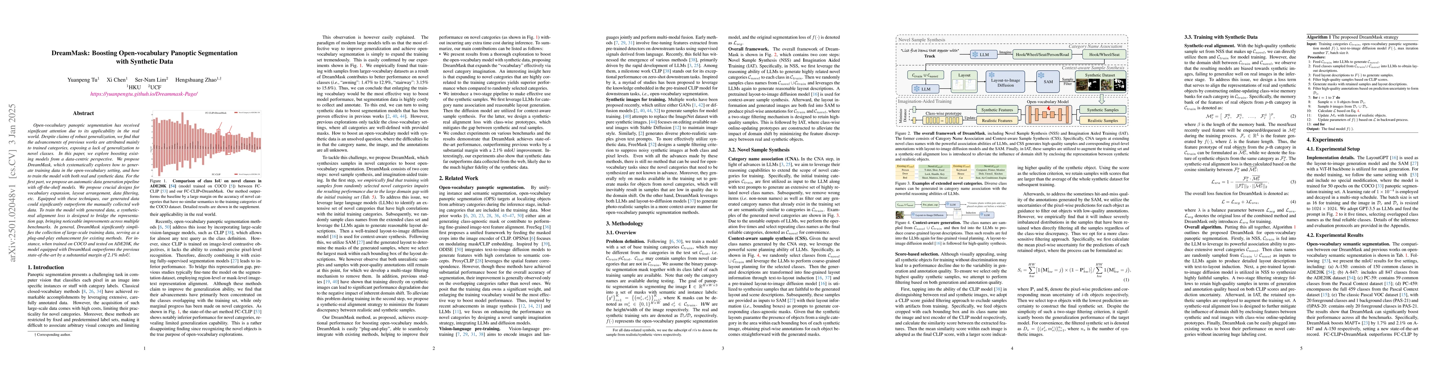 Thumbnail for DreamMask: Boosting Open-vocabulary Panoptic Segmentation with Synthetic
  Data