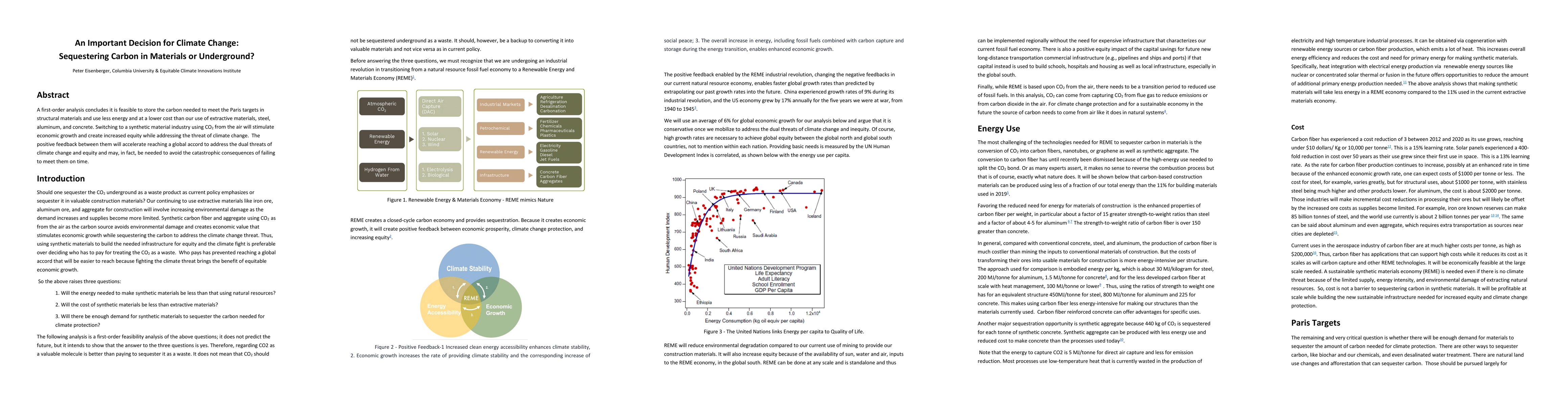Thumbnail for An Important Decision for Climate Change: Sequestering Carbon in
  Materials or Underground?