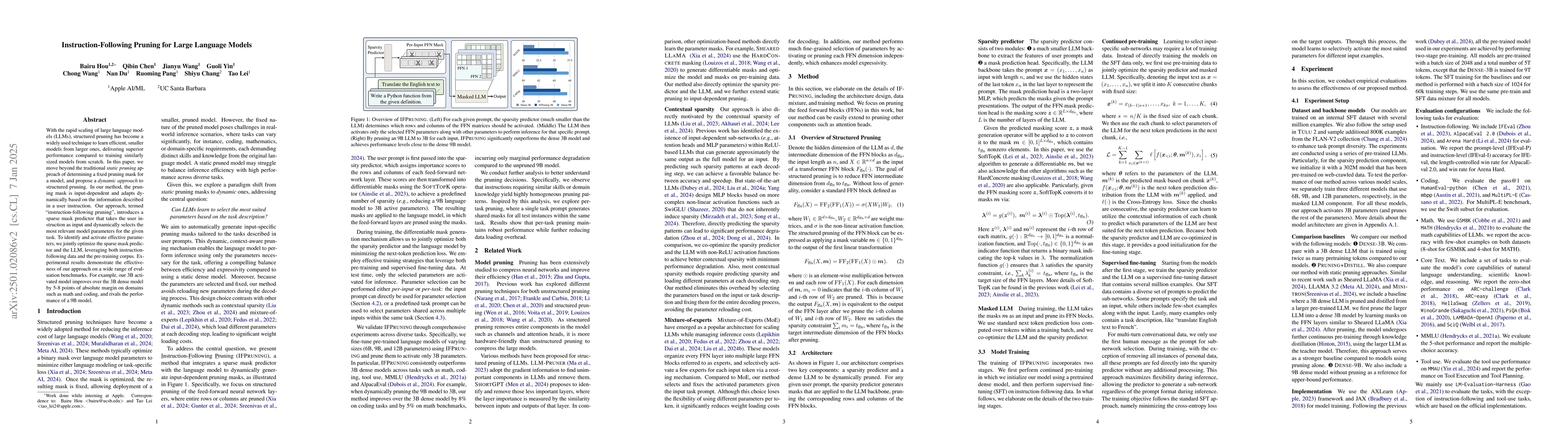Thumbnail for Instruction-Following Pruning for Large Language Models