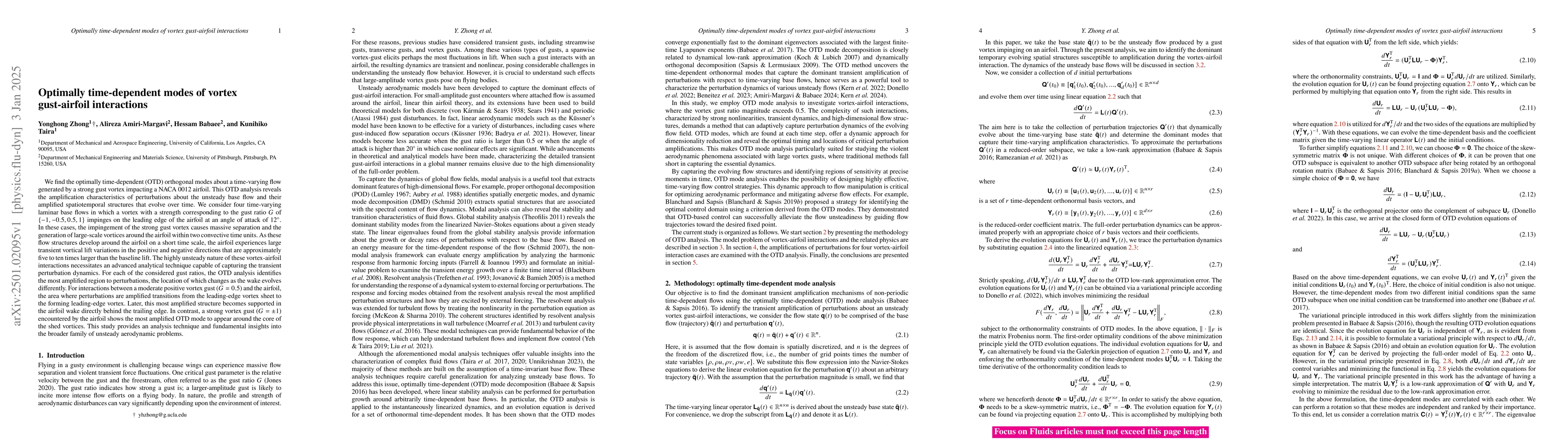 Thumbnail for Optimally time-dependent modes of vortex gust-airfoil interactions