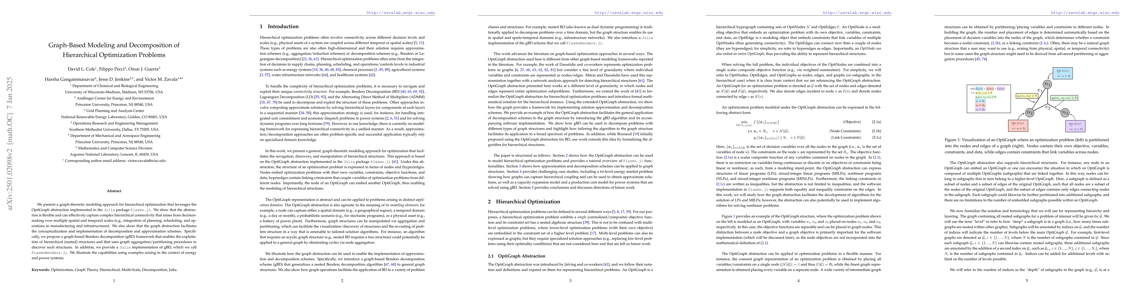 Thumbnail for Graph-Based Modeling and Decomposition of Hierarchical Optimization
  Problems