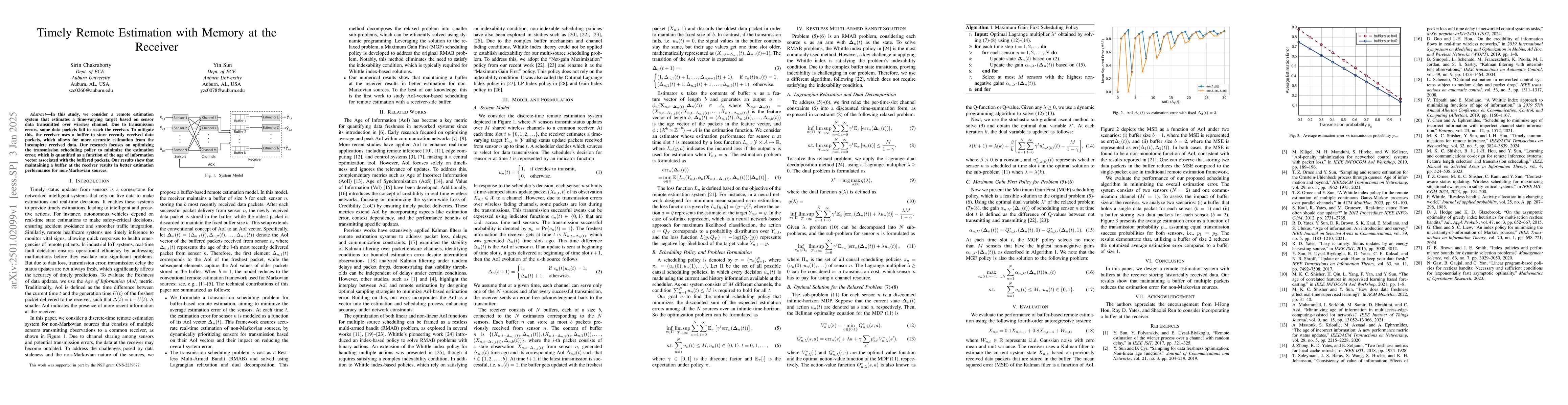 Thumbnail for Timely Remote Estimation with Memory at the Receiver