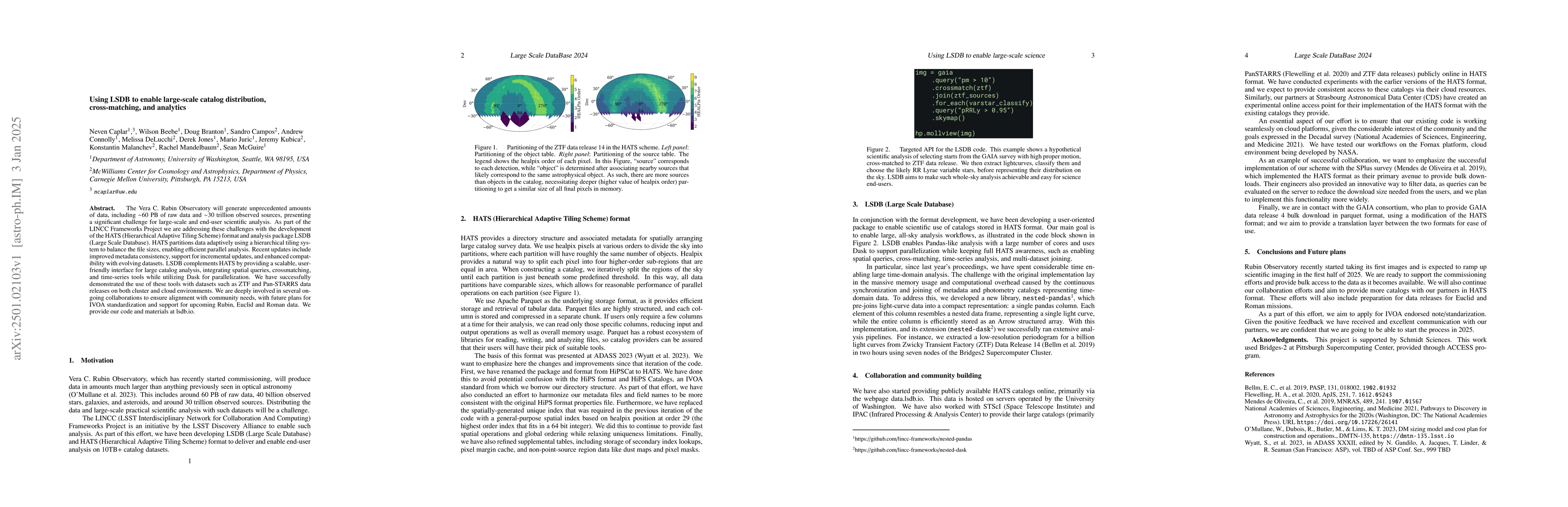 Thumbnail for Using LSDB to enable large-scale catalog distribution, cross-matching,
  and analytics