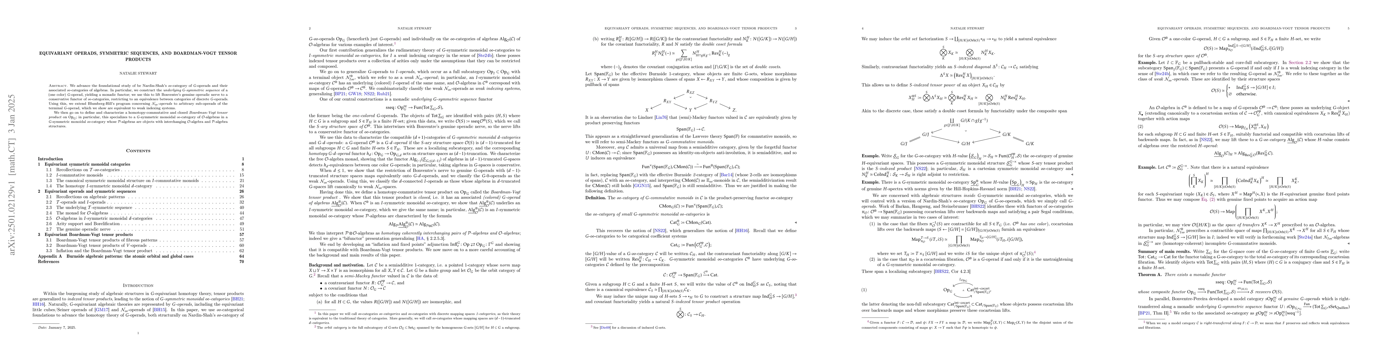 Thumbnail for Equivariant operads, symmetric sequences, and Boardman-Vogt tensor
  products