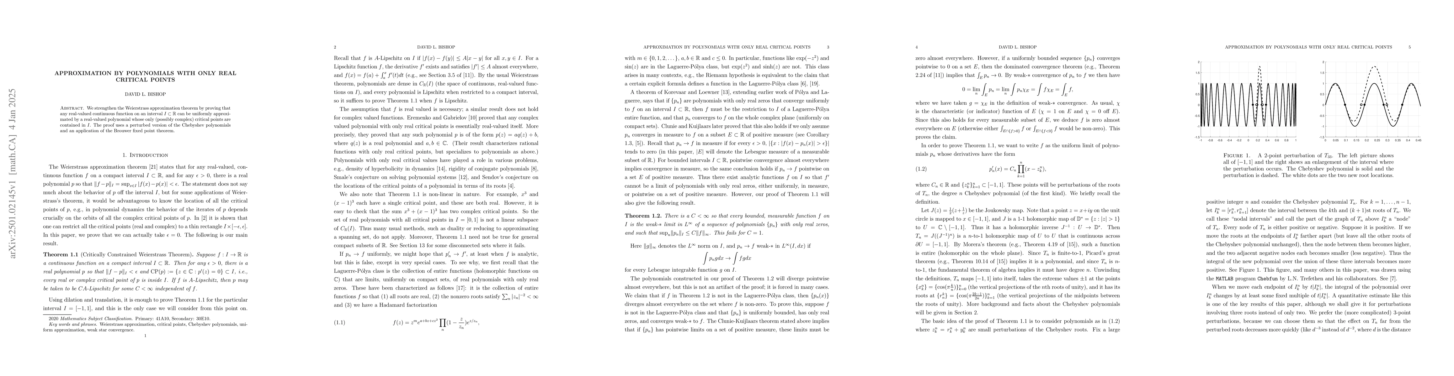 Thumbnail for Approximation by polynomials with only real critical points