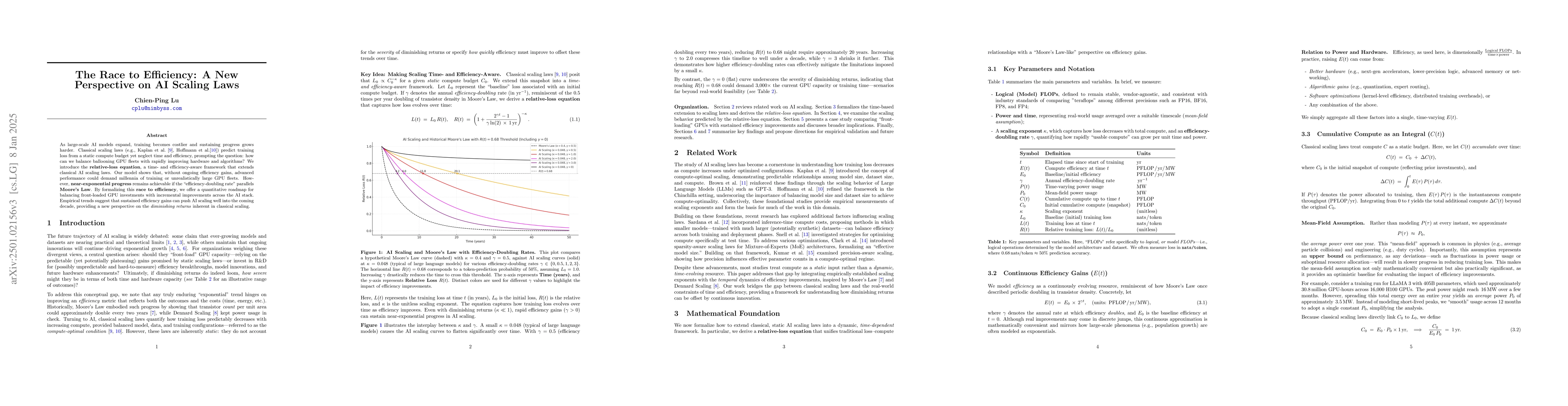 Thumbnail for The Race to Efficiency: A New Perspective on AI Scaling Laws