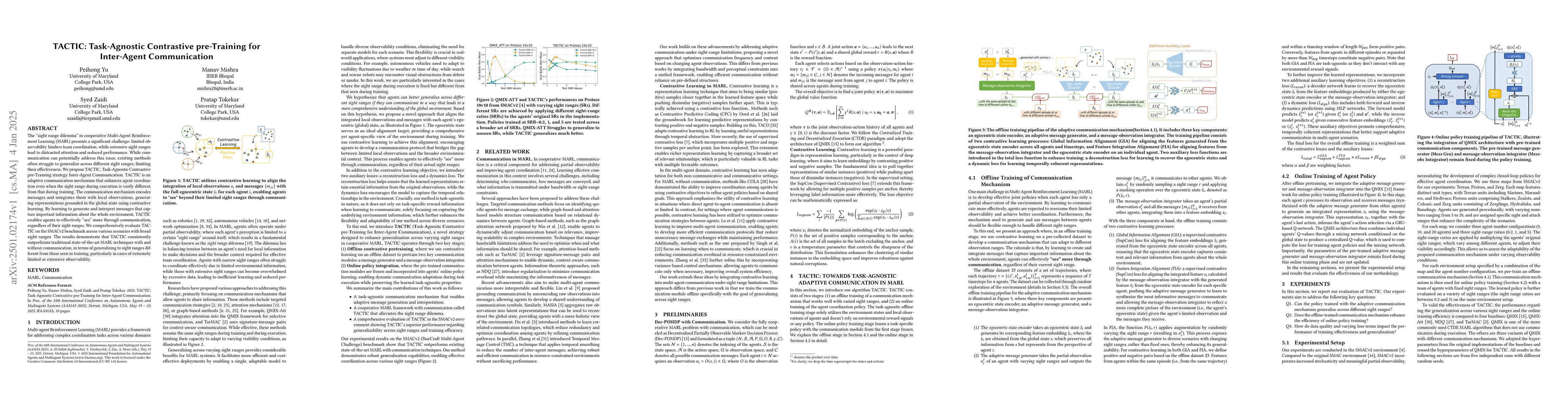 Thumbnail for TACTIC: Task-Agnostic Contrastive pre-Training for Inter-Agent
  Communication