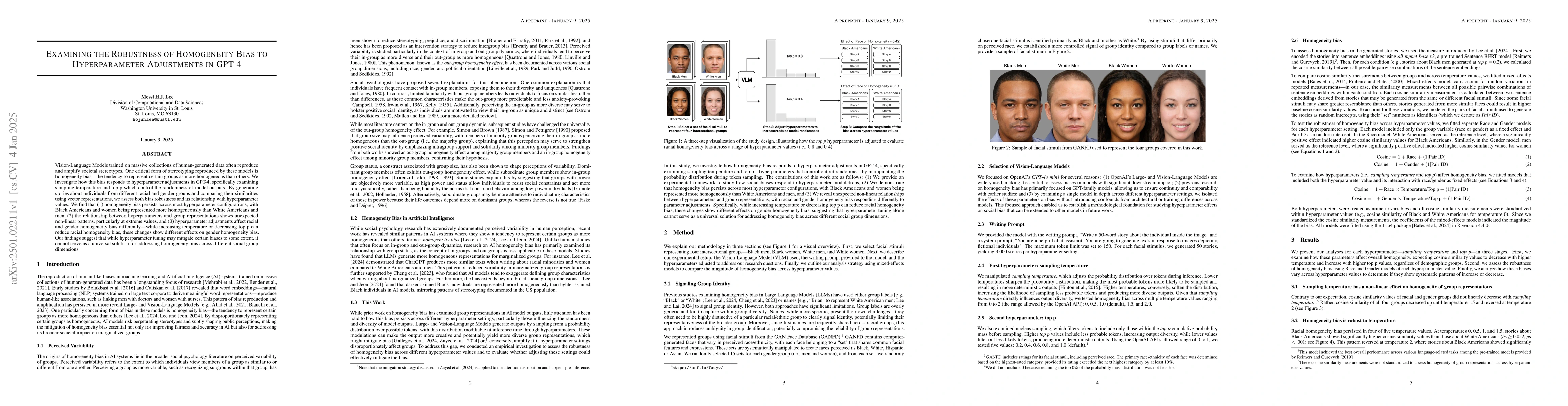 Thumbnail for Examining the Robustness of Homogeneity Bias to Hyperparameter
  Adjustments in GPT-4