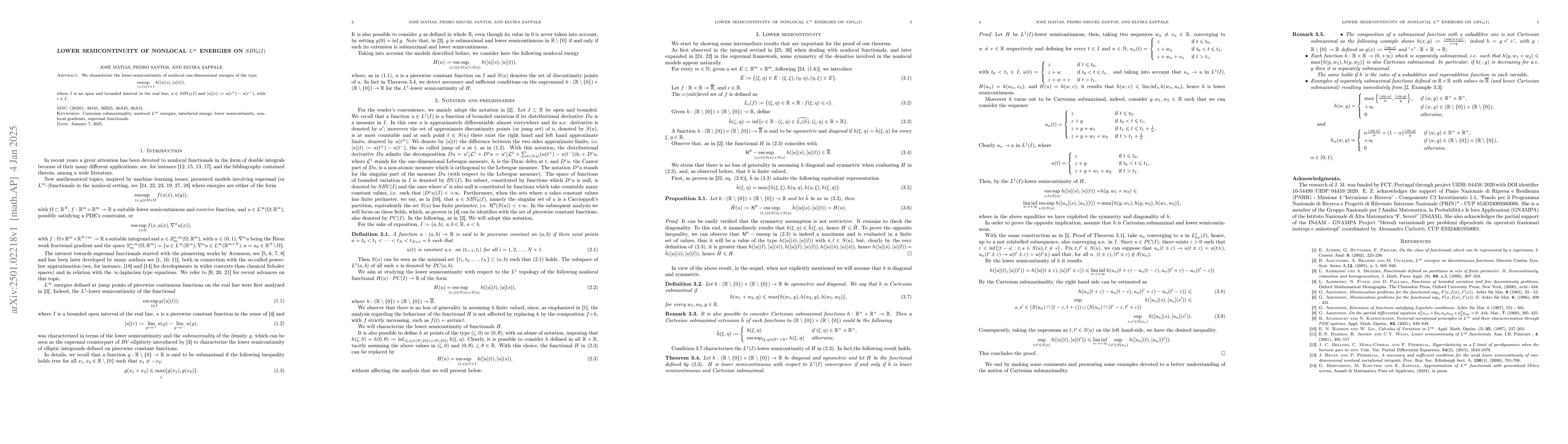 Thumbnail for Lower semicontinuity of nonlocal $L^\infty$ energies on $SBV_0(I)$