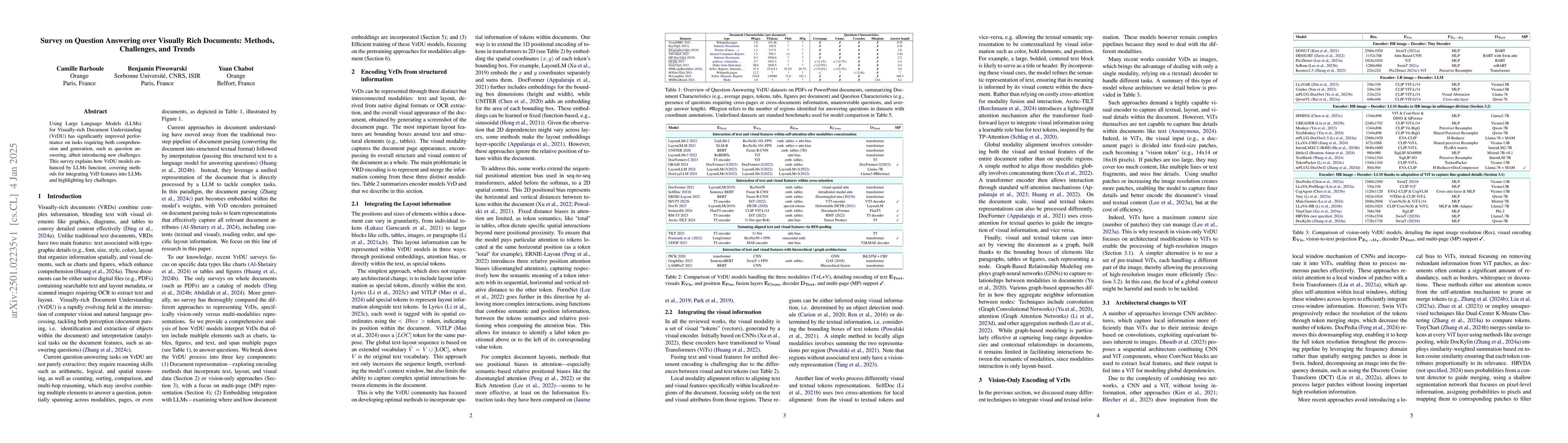 Thumbnail for Survey on Question Answering over Visually Rich Documents: Methods,
  Challenges, and Trends