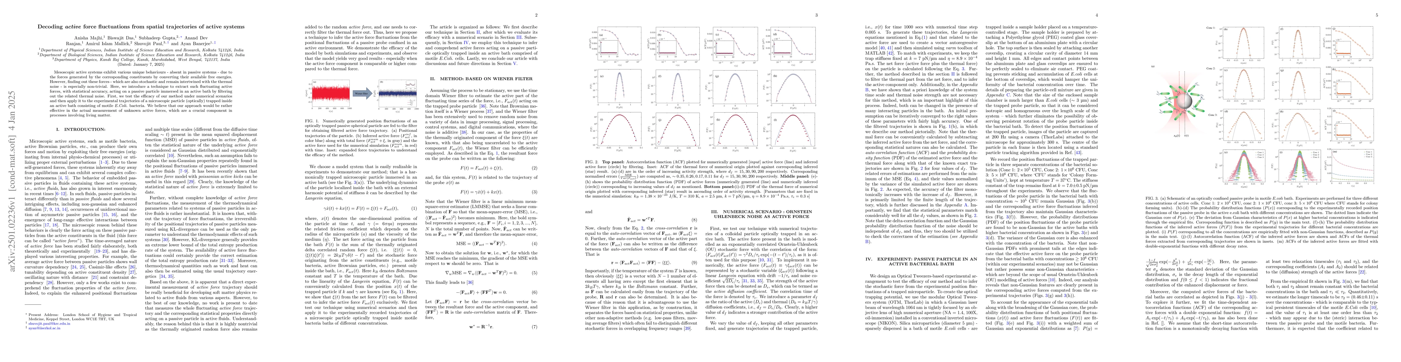 Thumbnail for Decoding active force fluctuations from spatial trajectories of active
  systems