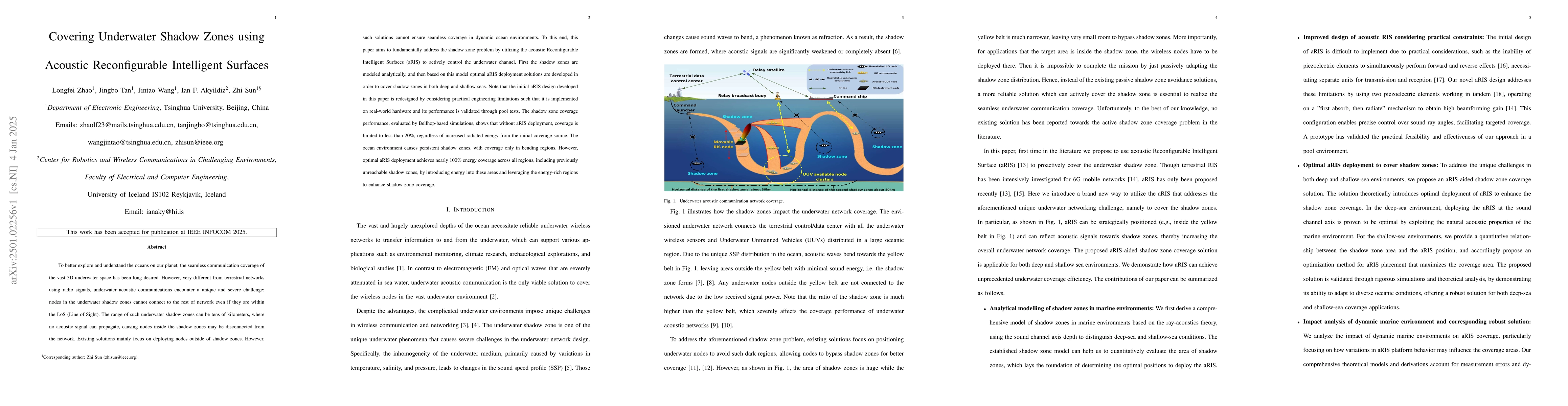 Thumbnail for Covering Underwater Shadow Zones using Acoustic Reconfigurable
  Intelligent Surfaces