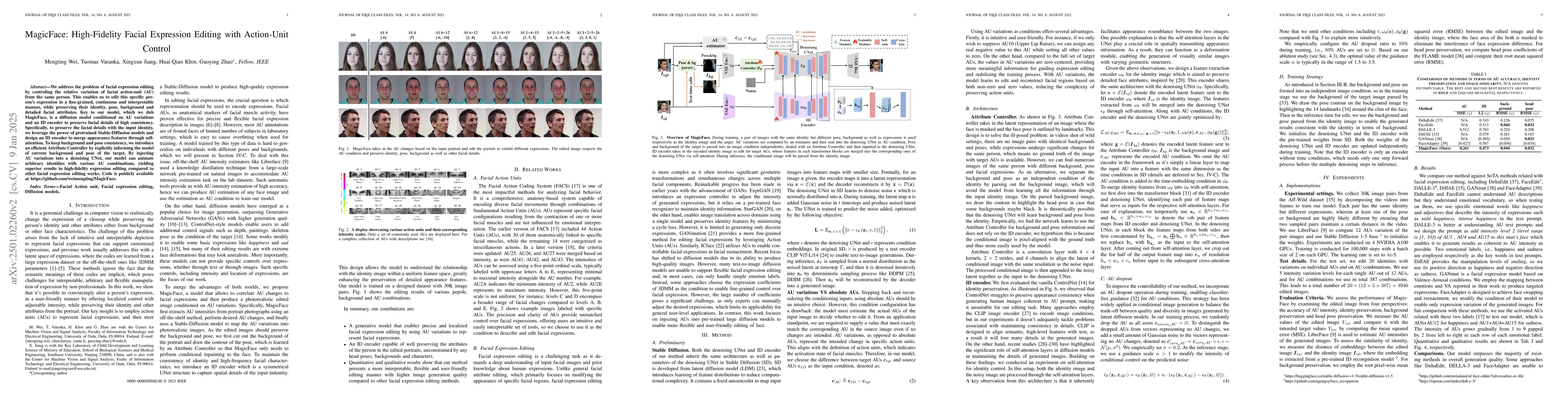 Thumbnail for MagicFace: High-Fidelity Facial Expression Editing with Action-Unit
  Control