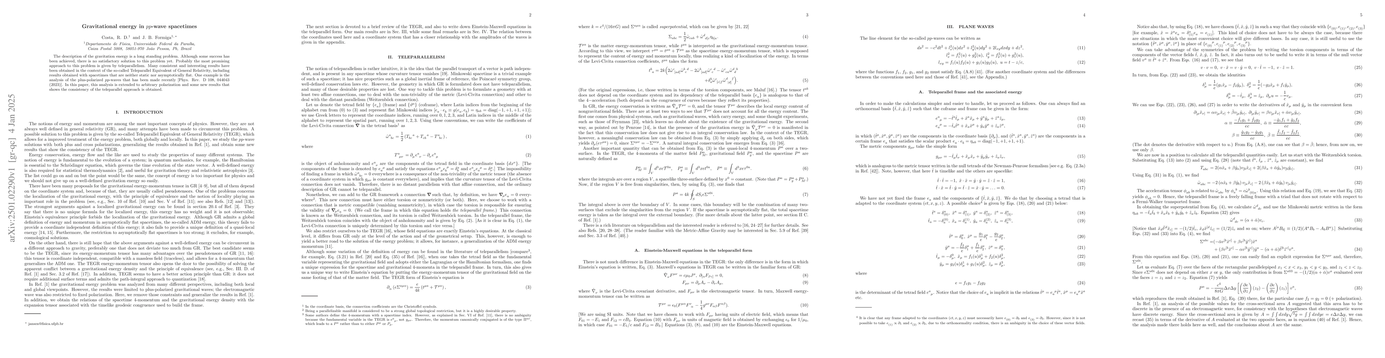 Thumbnail for Gravitational energy in pp-wave spacetimes