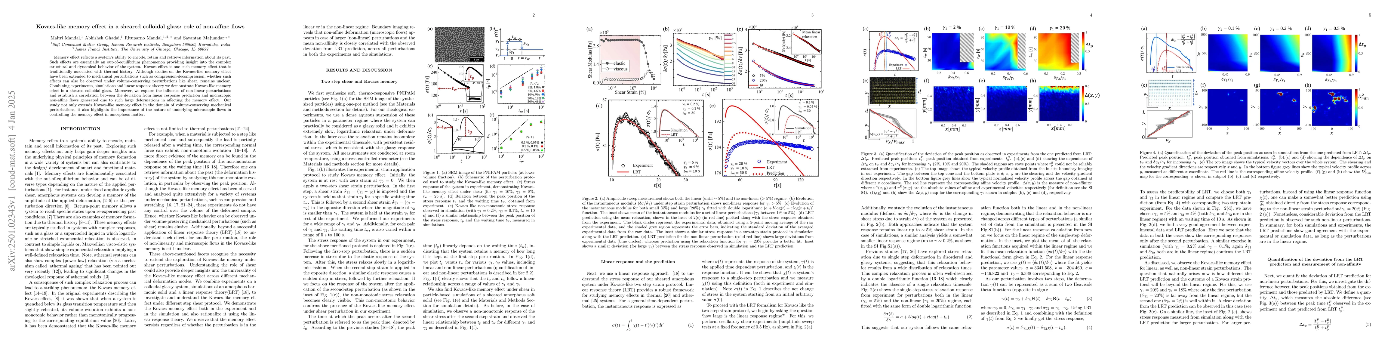 Thumbnail for Kovacs-like memory effect in a sheared colloidal glass: role of
  non-affine flows