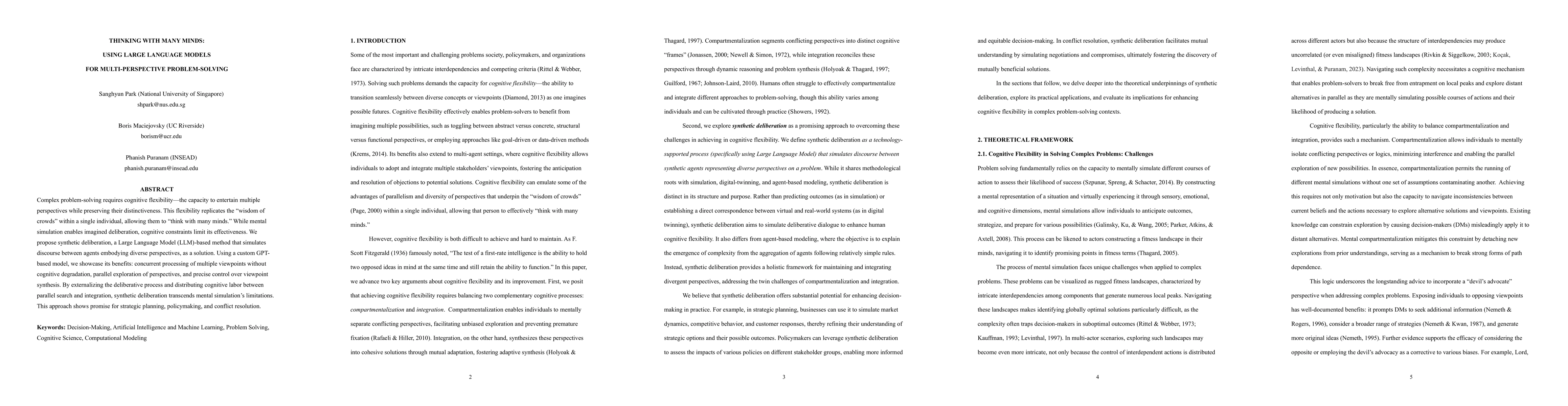 Thumbnail for Thinking with Many Minds: Using Large Language Models for
  Multi-Perspective Problem-Solving