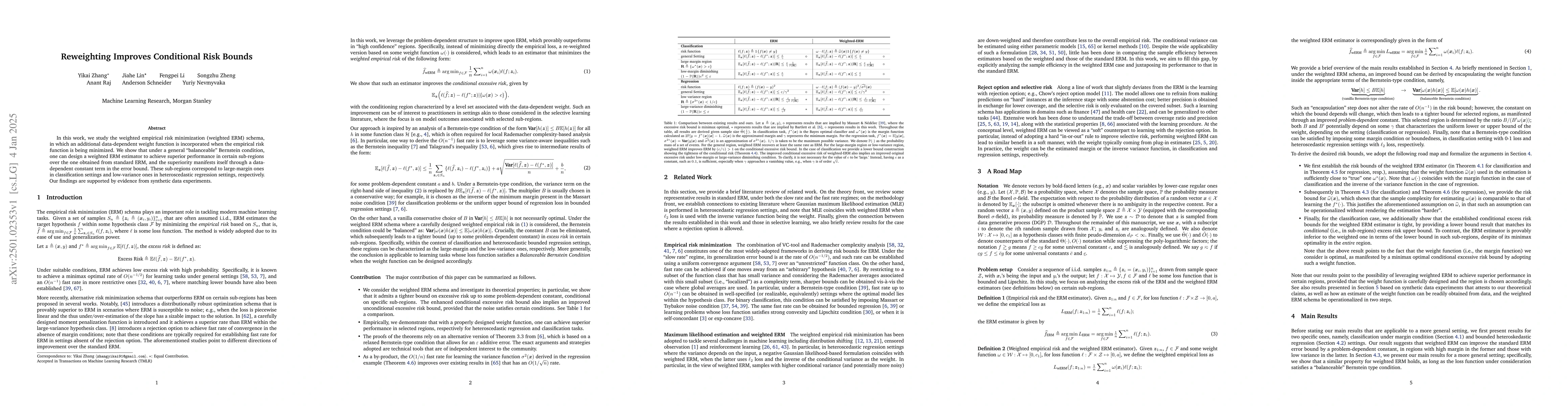 Thumbnail for Reweighting Improves Conditional Risk Bounds