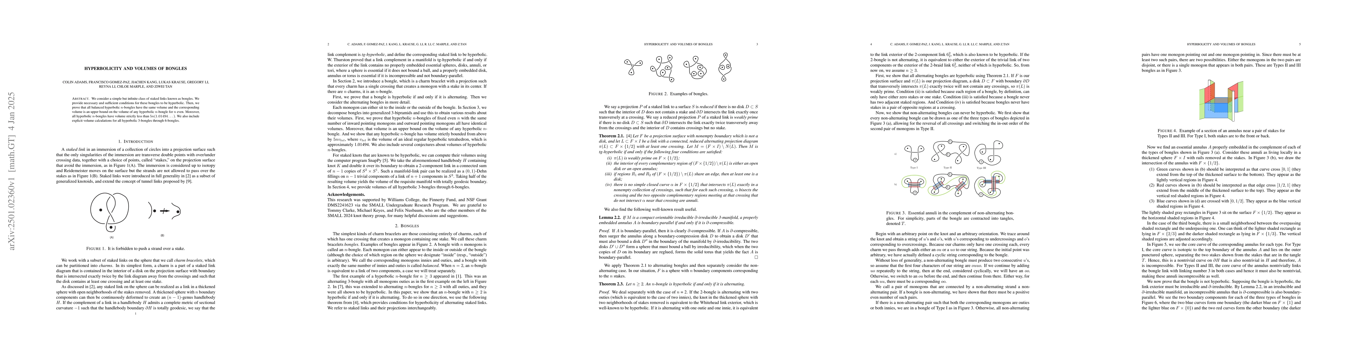 Thumbnail for Hyperbolicity and Volume of Hyperbolic Bongles