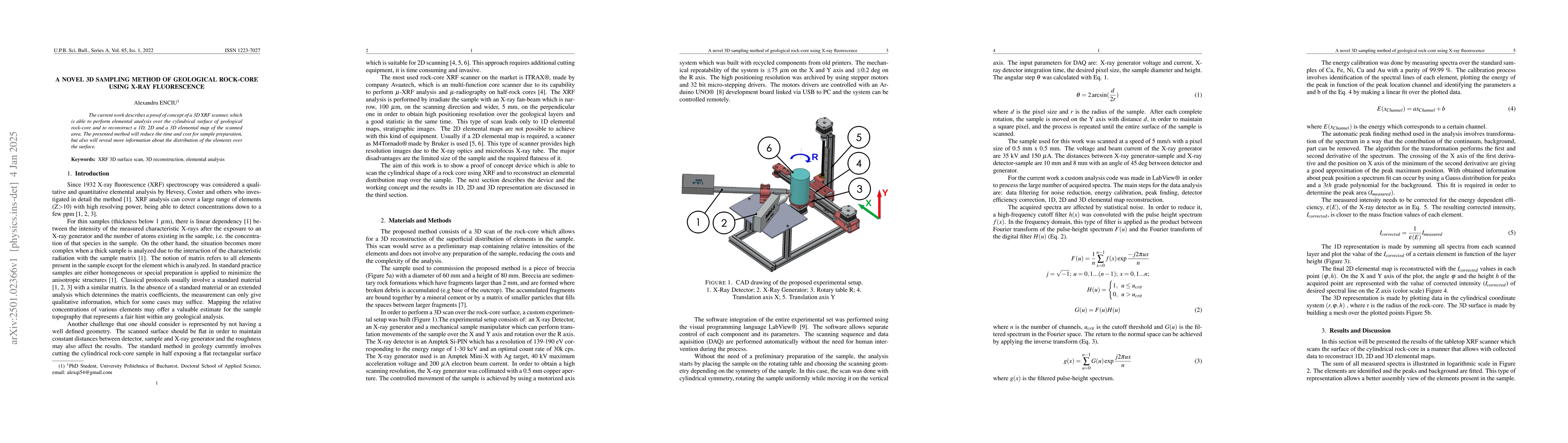 Thumbnail for A novel 3D sampling method of geological rock-core using X-ray
  fluorescence