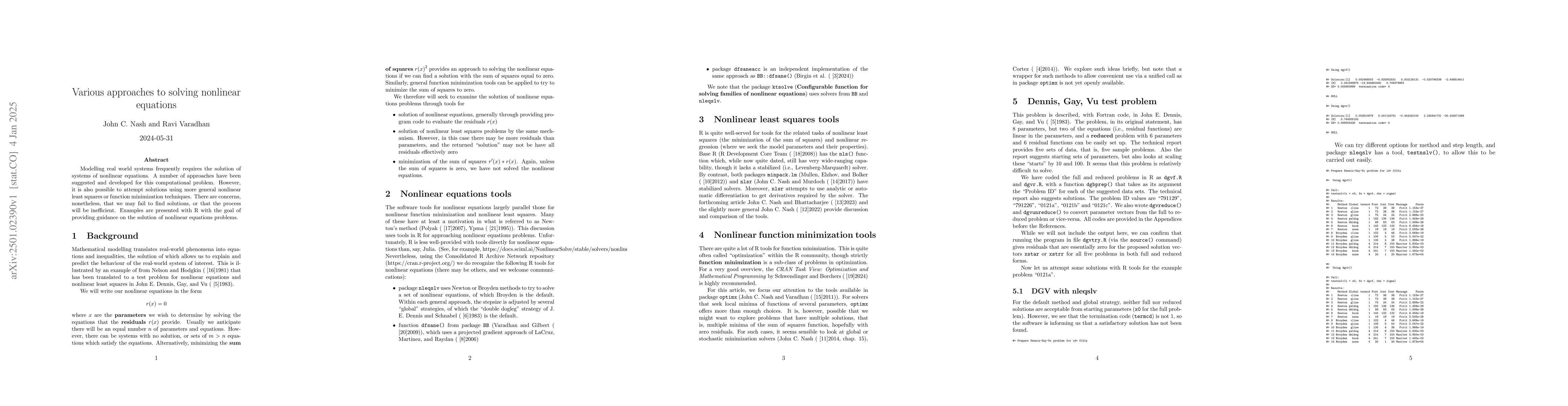 Thumbnail for Various approaches to solving nonlinear equations