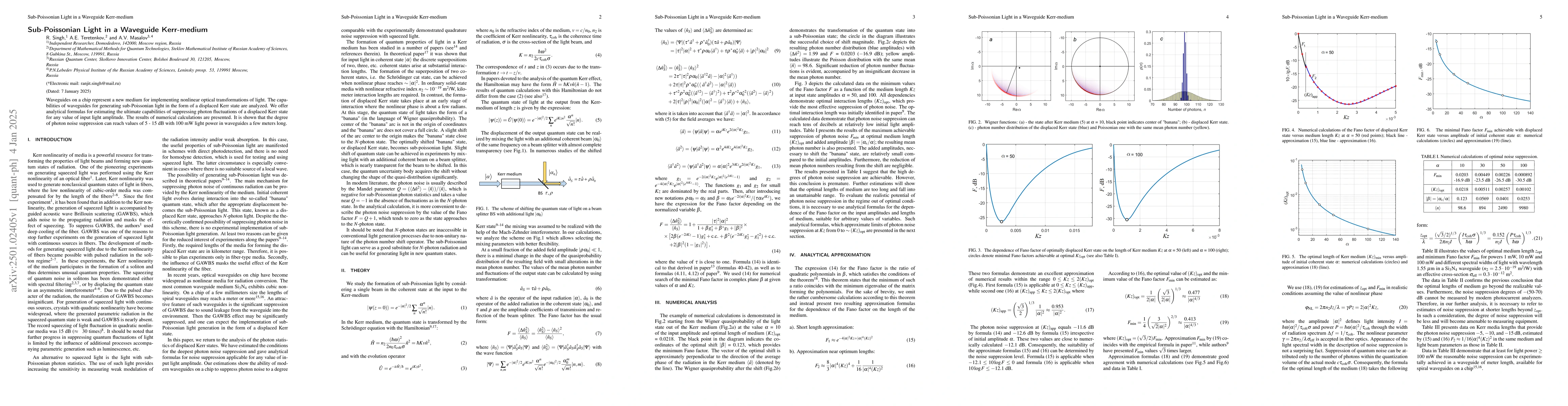 Thumbnail for Sub-Poissonian Light in a Waveguide Kerr-medium