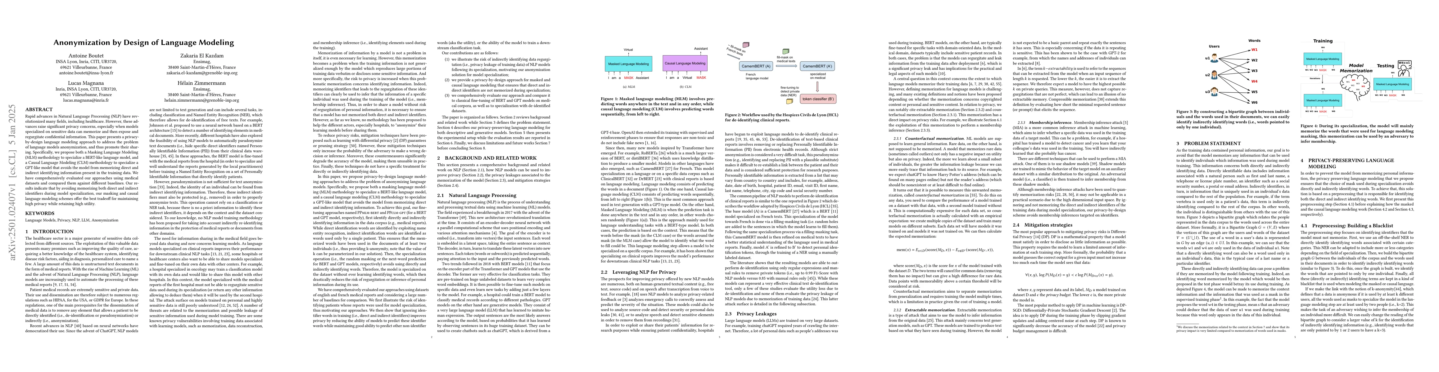 Thumbnail for Anonymization by Design of Language Modeling