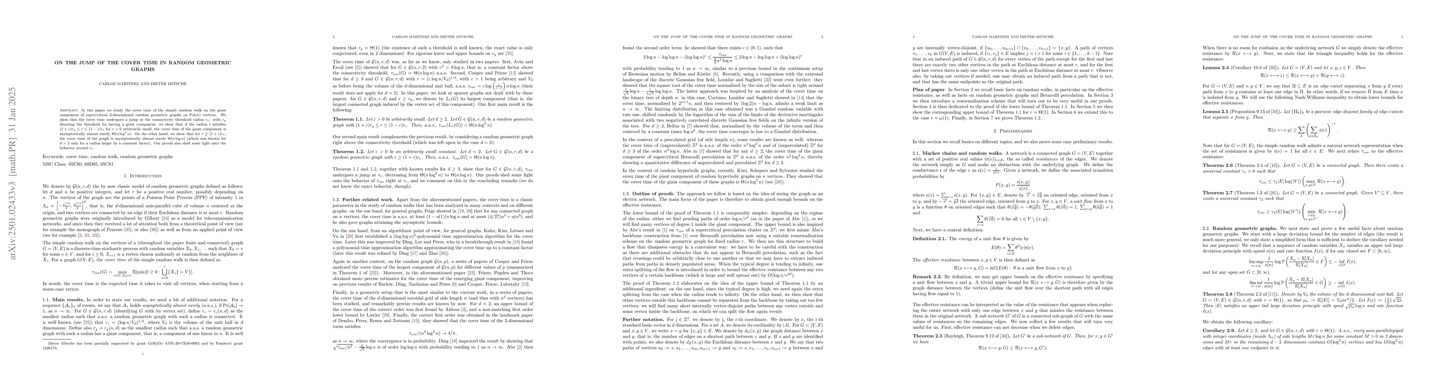 Thumbnail for On the jump of the cover time in random geometric graphs
