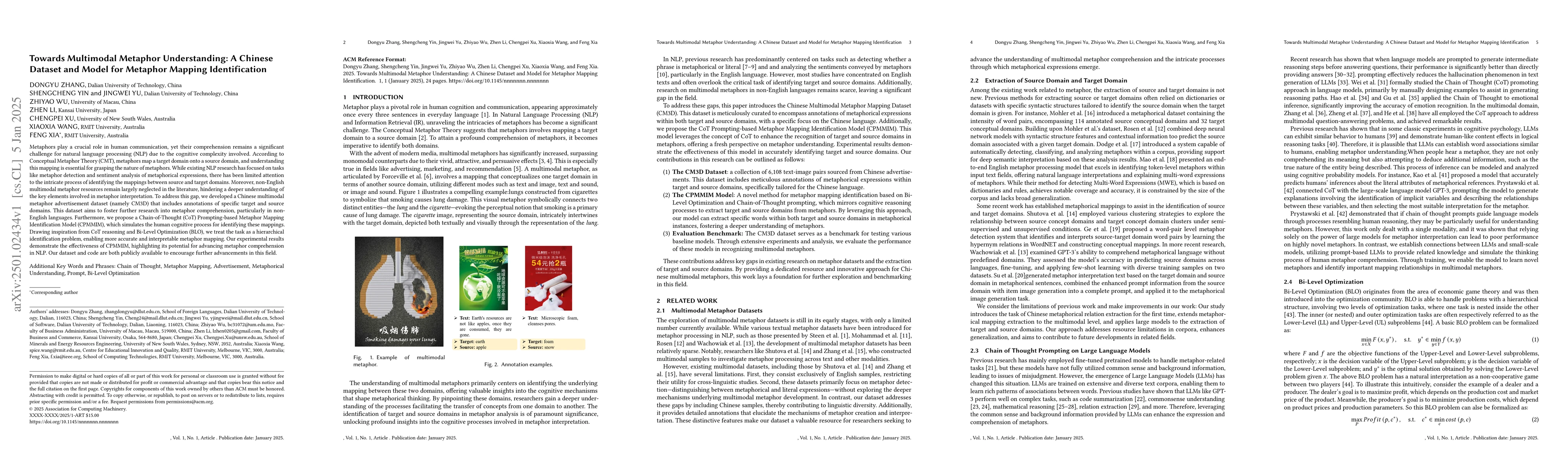 Thumbnail for Towards Multimodal Metaphor Understanding: A Chinese Dataset and Model
  for Metaphor Mapping Identification
