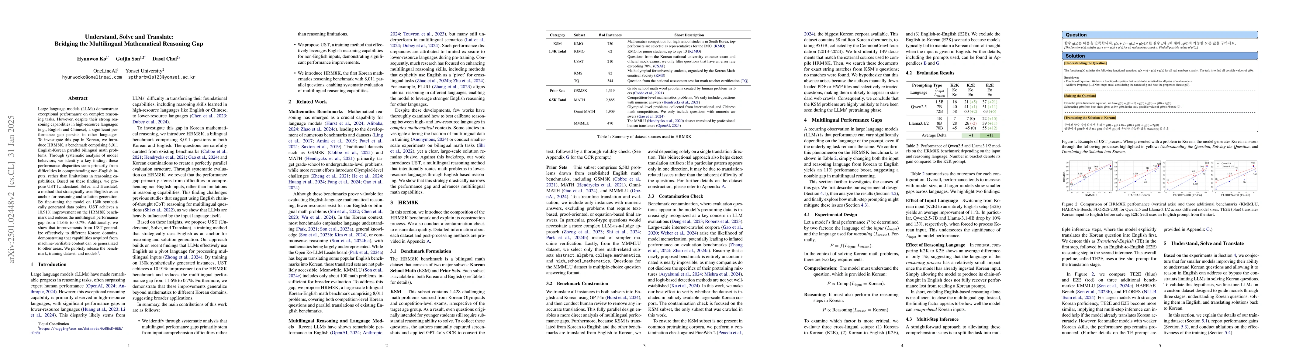 Thumbnail for Understand, Solve and Translate: Bridging the Multilingual Mathematical
  Reasoning Gap