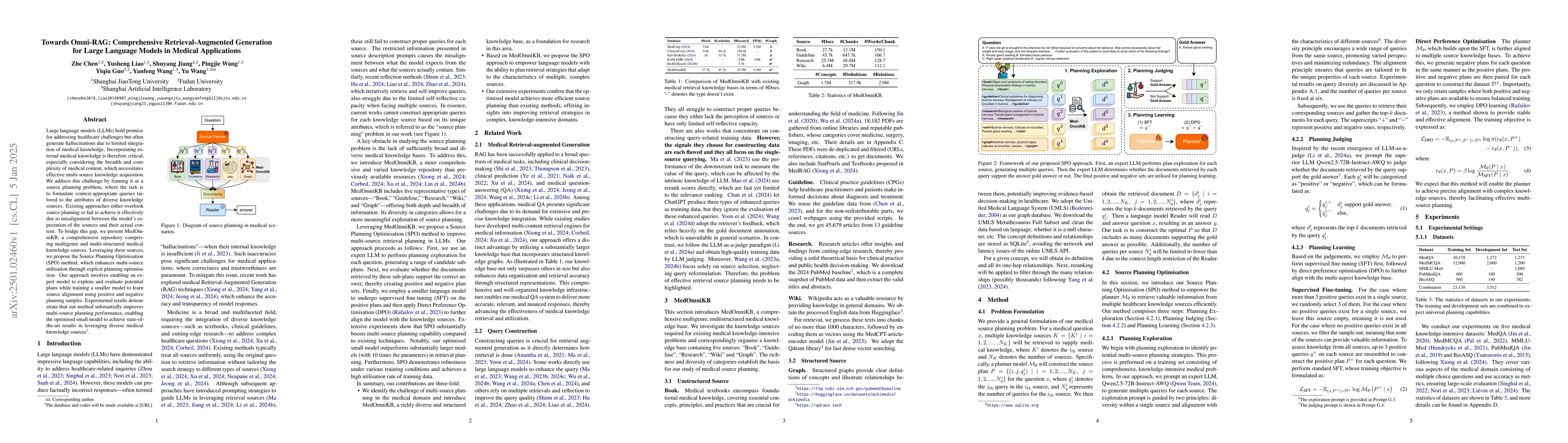 Thumbnail for Towards Omni-RAG: Comprehensive Retrieval-Augmented Generation for Large
  Language Models in Medical Applications