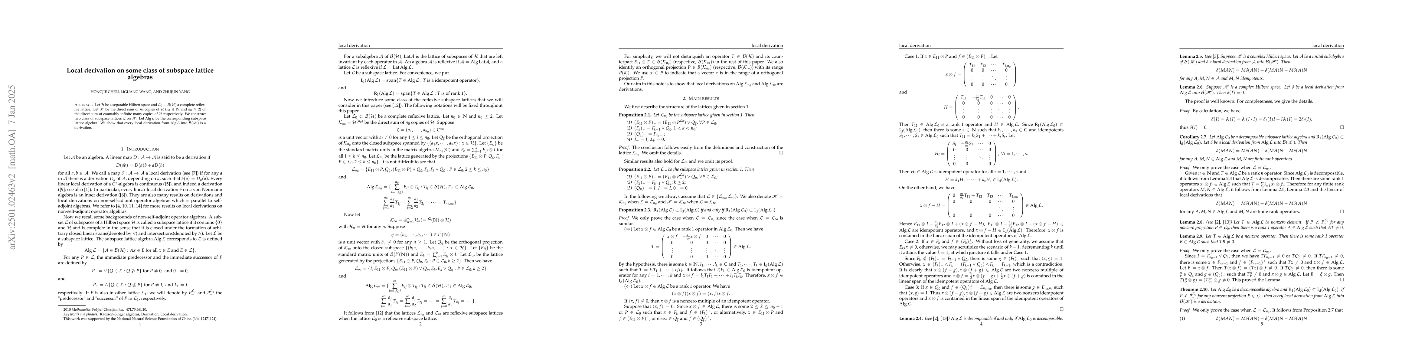 Thumbnail for Local derivation on some class of subspace lattice algebras