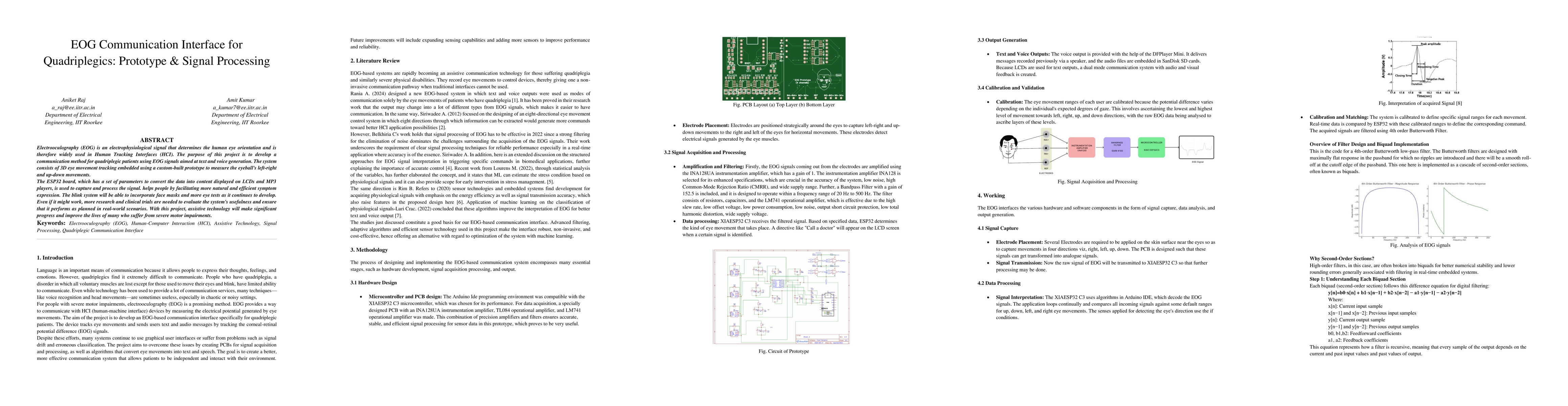 Thumbnail for EOG Communication Interface for Quadriplegics: Prototype & Signal
  Processing
