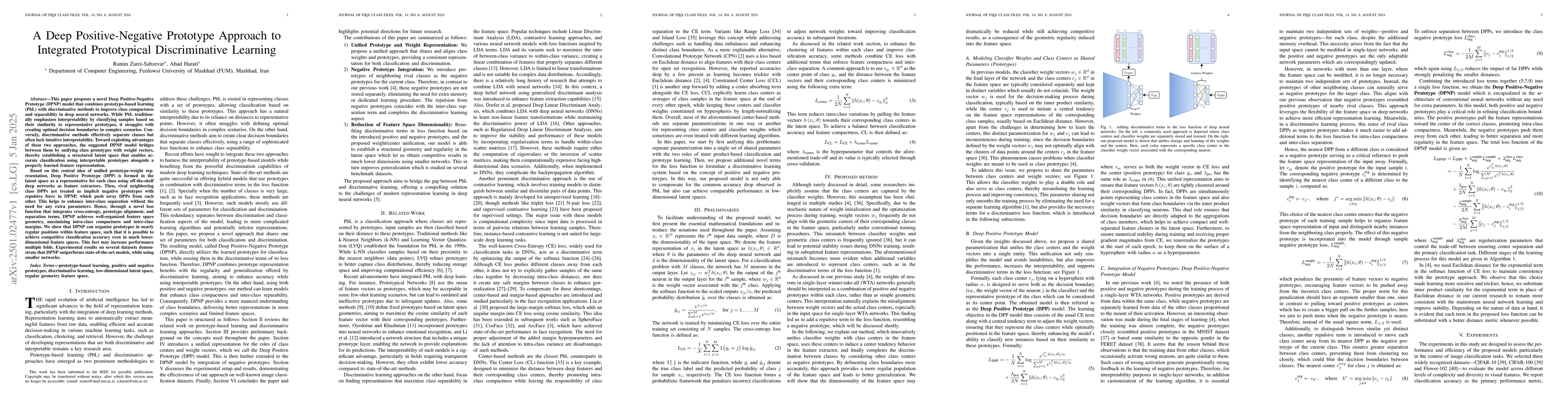 Thumbnail for A Deep Positive-Negative Prototype Approach to Integrated Prototypical
  Discriminative Learning