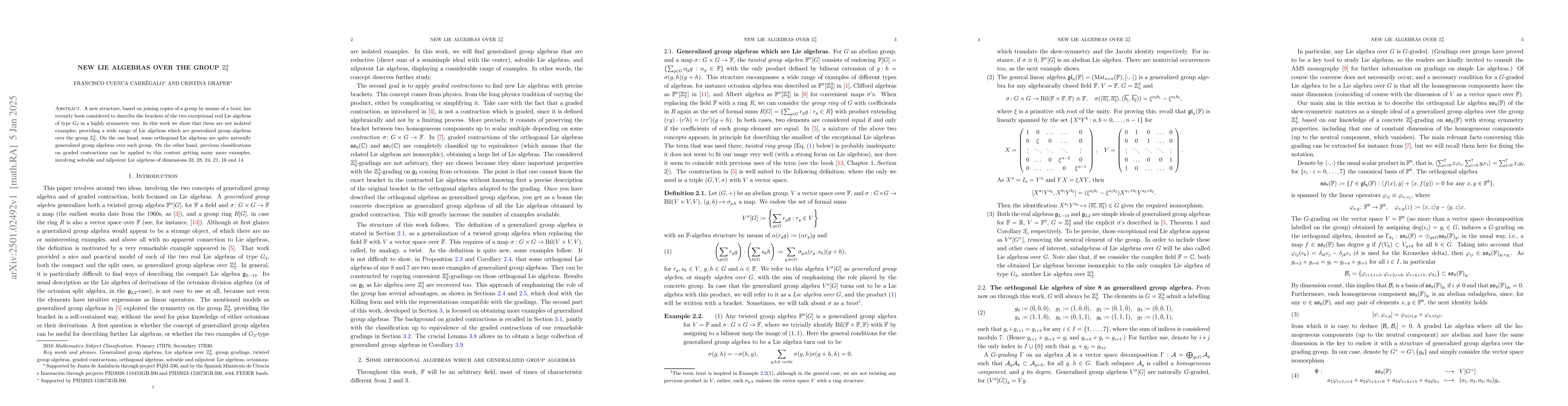Thumbnail for New Lie algebras over the group $\mathbb Z_2^3$