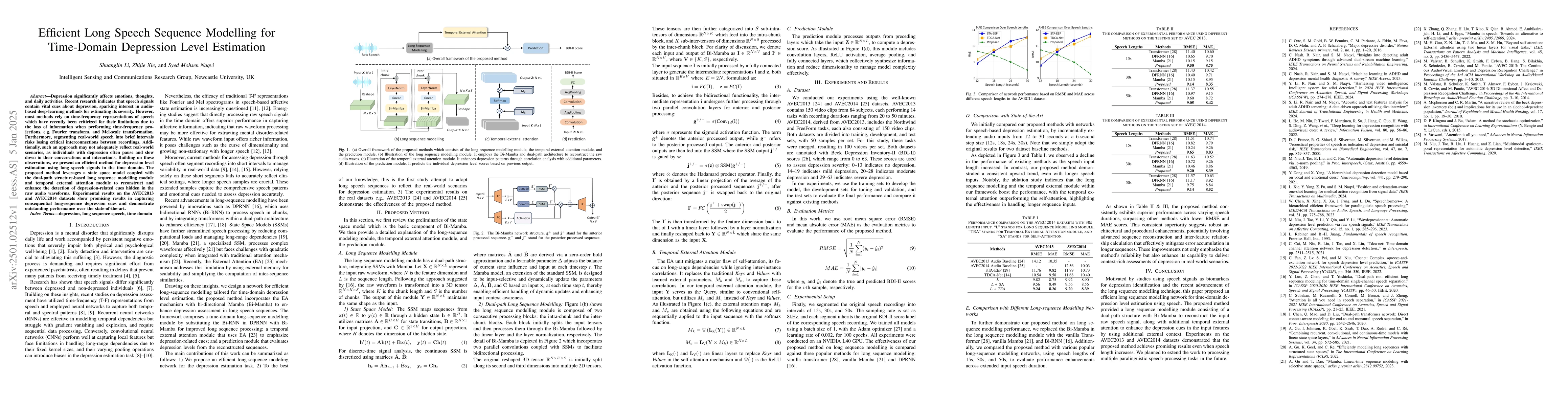 Thumbnail for Efficient Long Speech Sequence Modelling for Time-Domain Depression
  Level Estimation