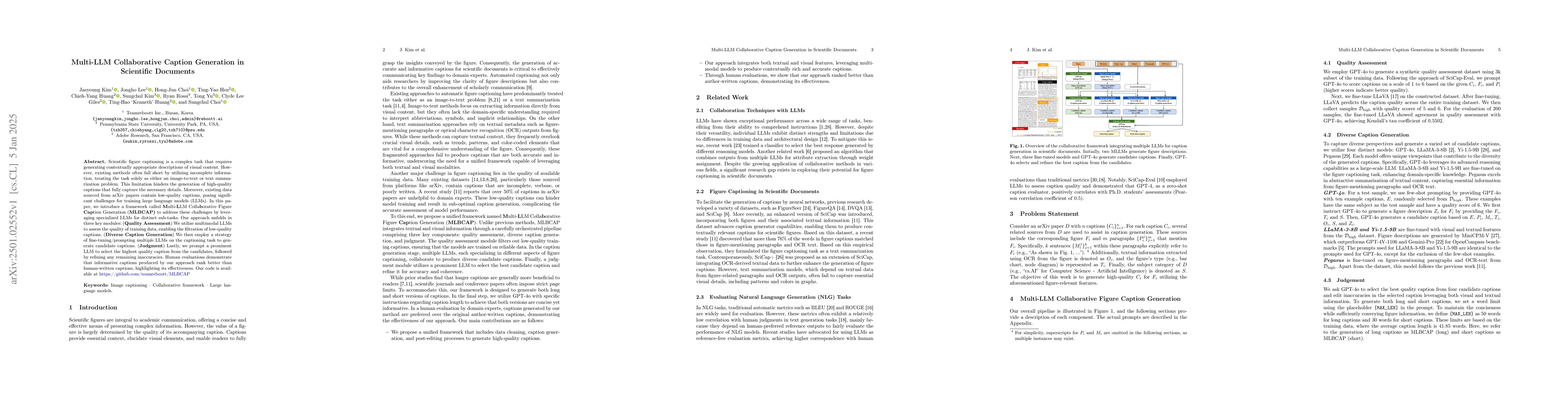 Thumbnail for Multi-LLM Collaborative Caption Generation in Scientific Documents