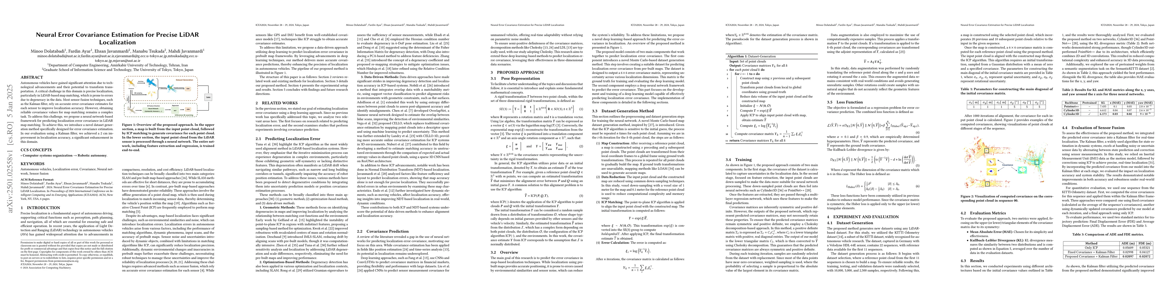 Thumbnail for Neural Error Covariance Estimation for Precise LiDAR Localization