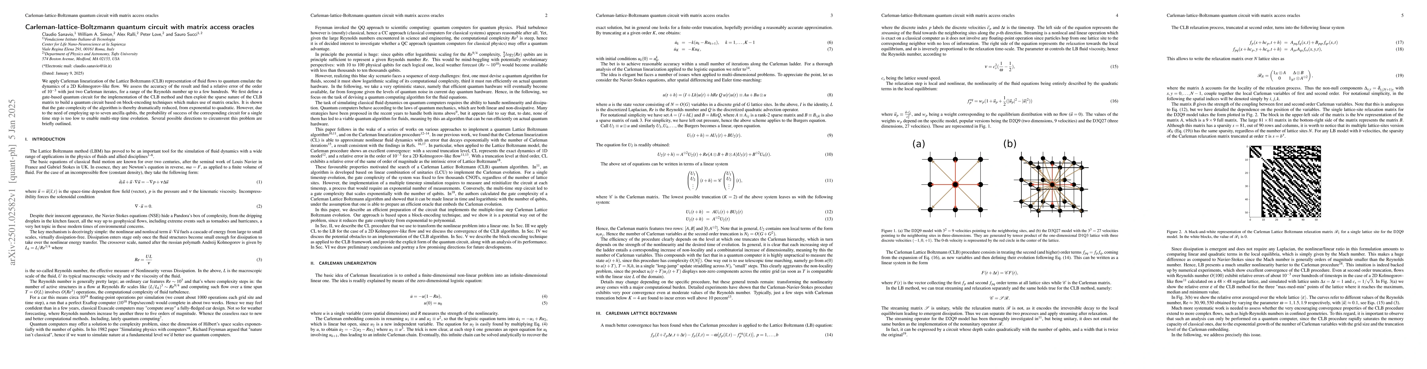 Thumbnail for Carleman-lattice-Boltzmann quantum circuit with matrix access oracles