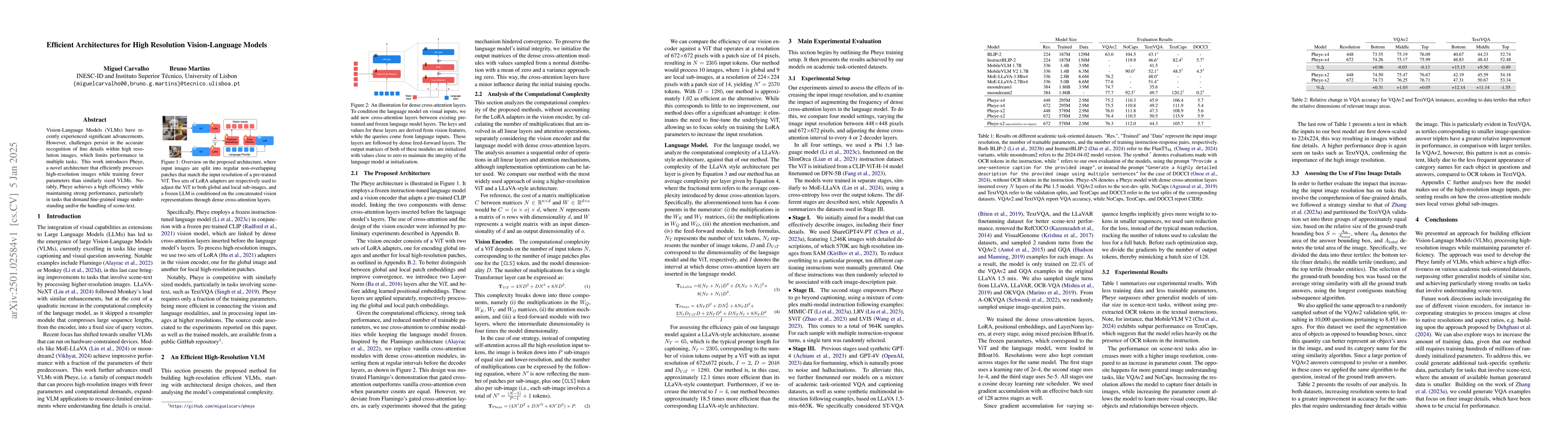 Thumbnail for Efficient Architectures for High Resolution Vision-Language Models