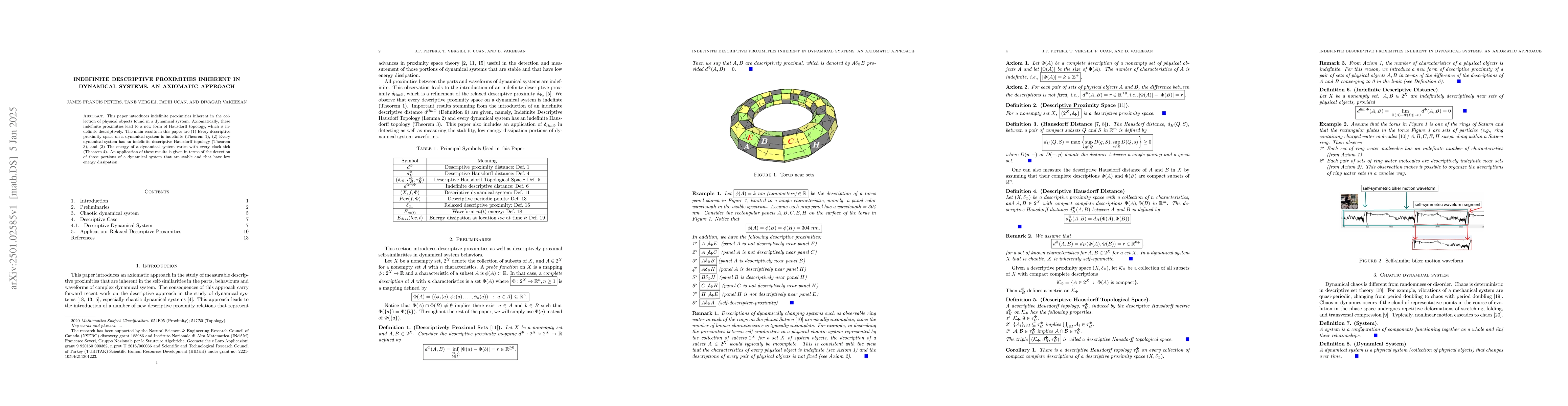 Thumbnail for Indefinite Descriptive Proximities Inherent in Dynamical Systems. An
  Axiomatic Approach